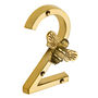 Solid Brass Bee Numbers In Brass Finish Four Inch, thumbnail 1 of 10