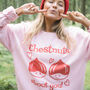 Chestnuts About You Women's Valentine's Day Jumper, thumbnail 1 of 5