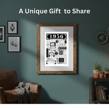 1956 Personalised 70th Birthday Fact Poster, 5 of 9