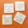 Set Of Four Ceramic Running Quotes Coasters, thumbnail 2 of 4