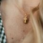 Gold Plated Acorn Necklace Hadrians Wall Path Symbol, thumbnail 1 of 3