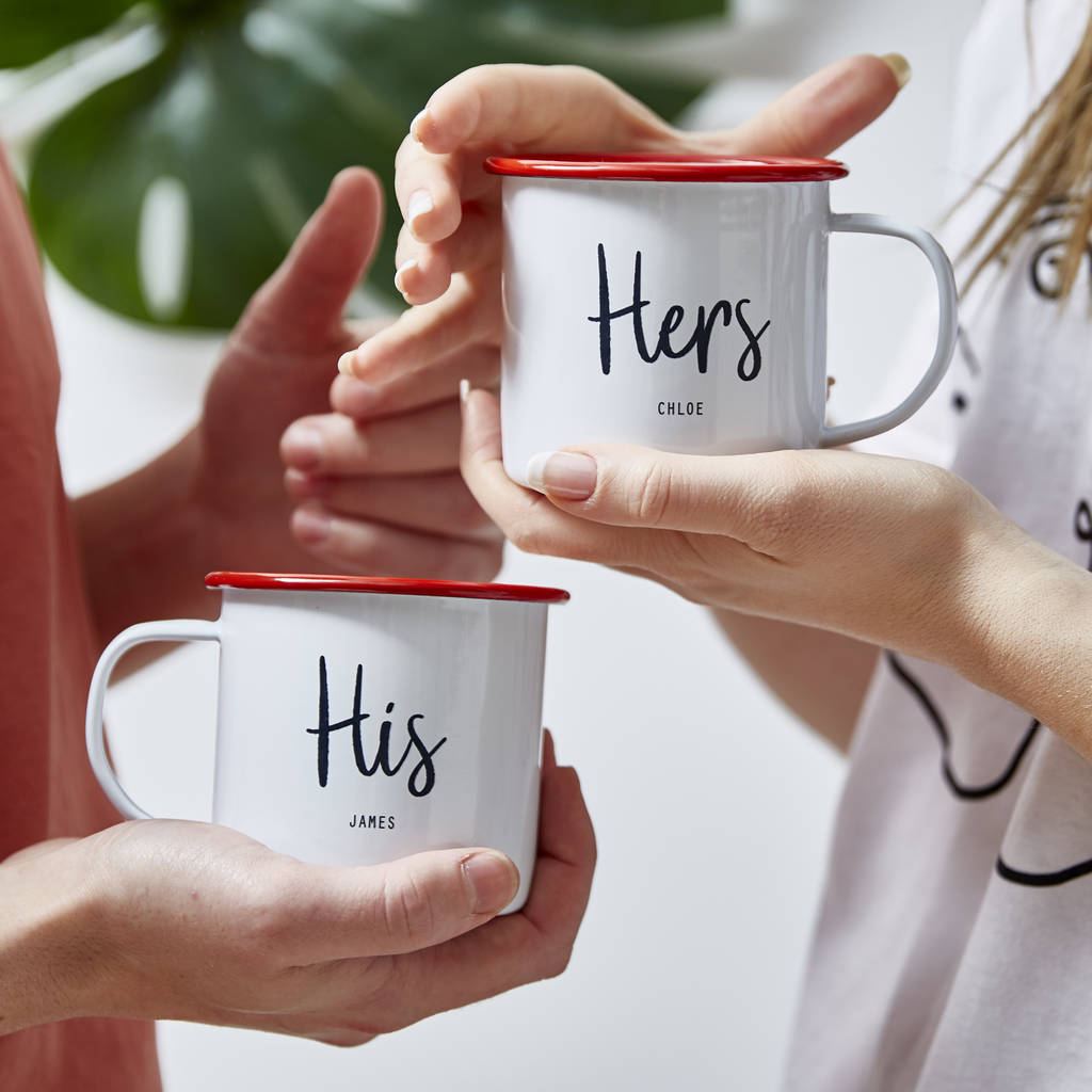 Personalised His And Hers Mugs By Sophia Victoria Joy