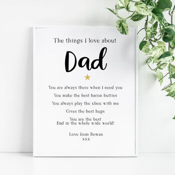 Personalised Things I Love About You Friend Print, 4 of 4