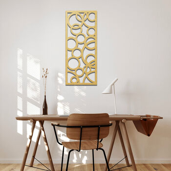 Geometric Circles Wooden Wall Art: Contemporary Decor, 5 of 9