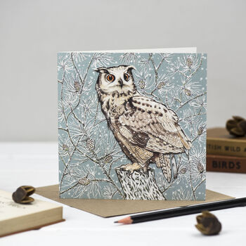 'Owls And Pheasants' Mixed Pack Of 10 Christmas Cards, 7 of 10
