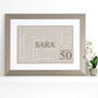 Personalised 50th Birthday Word Art Print, thumbnail 8 of 12