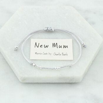 'New Mum' Morse Code Bracelet, 2 of 5