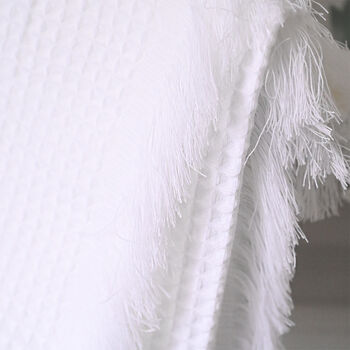 Personalised White Waffle Christening Shawl, 4 of 5