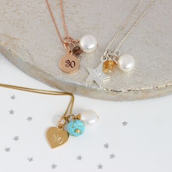 Personalised 30th Birthday Birthstone Necklace, 6 of 11