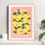 La Vita E Bella Travel Inspired Lemons Poster, thumbnail 4 of 4