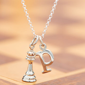 Sterling Silver Chess Piece Necklace, 4 of 7