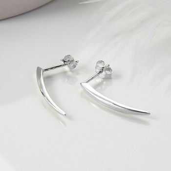 Sterling Silver Elegant Stud Earrings, 2 of 3