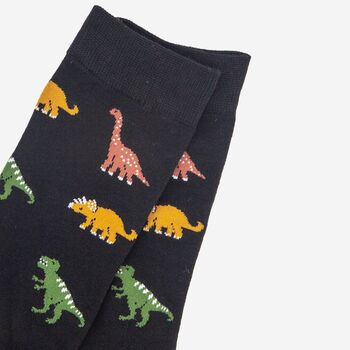 Men's Bamboo Socks Dinosaurs Multicoloured, 3 of 4