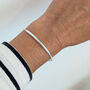 Sterling Silver Curved Bar Bracelet, thumbnail 2 of 9