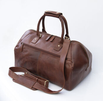 Woman's Small Leather Travel Holdall Bag, 8 of 12