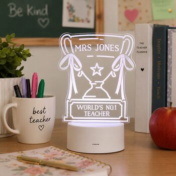 Teacher Gifts Trophy LED Light Thank You Present, 4 of 12