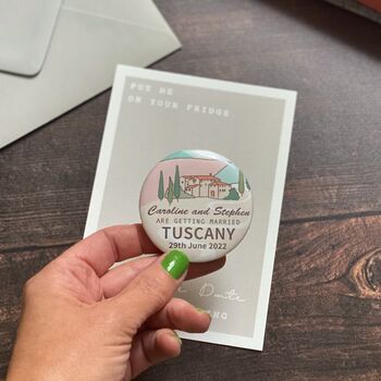 Tuscany Illustration Magnet Save The Date, 6 of 7