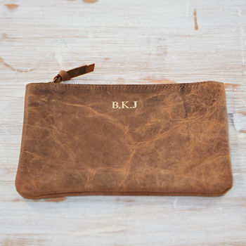 Personalised Buffalo Leather Pouch, 4 of 7