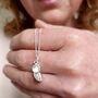 April Birthflower Birthstone Sterling Silver Necklace, thumbnail 1 of 7