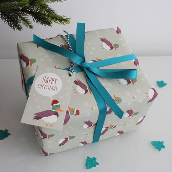 Christmas Duck Gift Wrap, 3 of 6