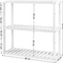 Adjustable Layer Three Tier Bamboo Bathroom Shelf Rack, thumbnail 8 of 9