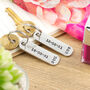 Couples Anniversary Gift Pair Of Personalised Keyrings, thumbnail 1 of 7