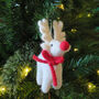 Handmade Fairtrade Felt Christmas Rudolph Decoration, thumbnail 6 of 12