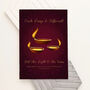 Personalised Diwali Diyas Wall Print, thumbnail 4 of 6