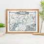 Map Of Stamford Signed Print, thumbnail 3 of 3