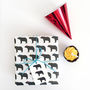 Bear In Party Hats, Wrapping Paper, thumbnail 1 of 6