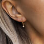 Margot. Gold Plated Tiny Cubic Zirconia Hoop Earrings, thumbnail 1 of 4