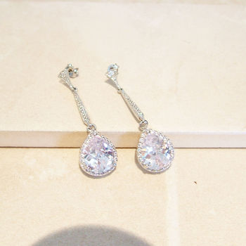 Vintage Style Cubic Zirconia Earring, 3 of 4