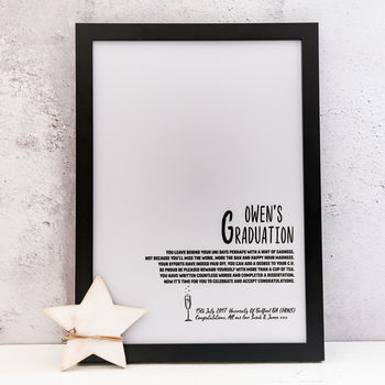 Personalised Graduation A4 Print And Poem, 4 of 7