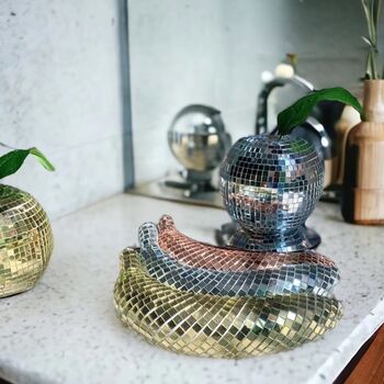 Handmade Mosaic Disco Ball Effect Banana, 3 of 8