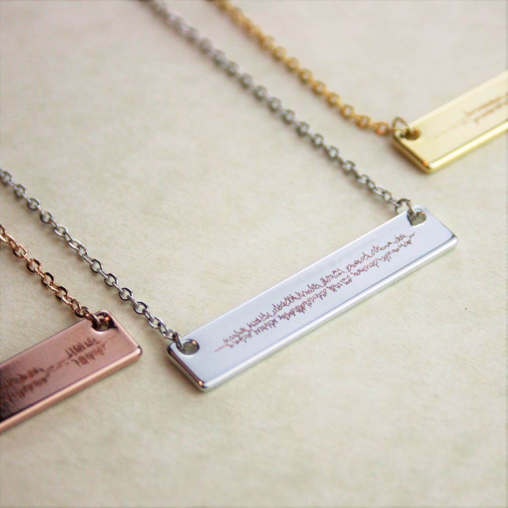 personalized sound wave necklace