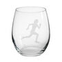 Personalised Female Runner Engraved Glass, thumbnail 1 of 7