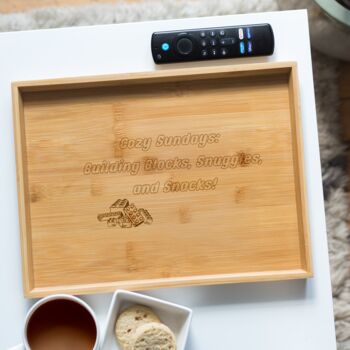 Personalised Building Blocks Playtime Snack Tray, 3 of 3