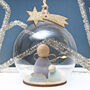 Nativity Scene Glass Christmas Tree Bauble, thumbnail 4 of 5