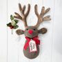 Christmas Reindeer Wall Mounted Head, thumbnail 3 of 5