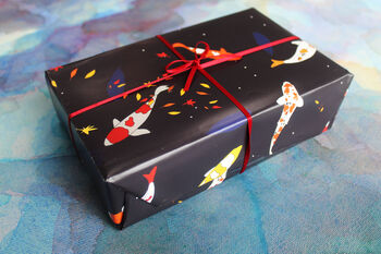 Koi Carp Illustrated Wrapping Paper, 2 of 3