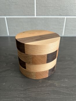 Set Of Four Handmade Mixed Hardwood Coasters, 5 of 5