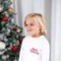 Family Christmas 'Believes' Personalised Pyjamas Available In Red And Green, thumbnail 6 of 12