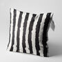 Striped Black And White Soft Cushion Cover, thumbnail 3 of 7