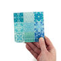 Turquoise Teal 'Mixed Tiles' Coaster Set, thumbnail 6 of 11