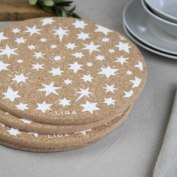 Cork Placemats And Coasters | Star, 7 of 11