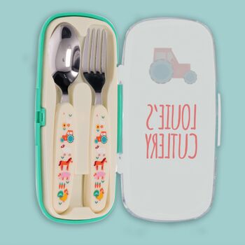 Personalised Child's Farm Cutlery Set, 4 of 5