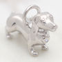 Personalised Diamond Set Dachshund Dog Necklace, thumbnail 2 of 5