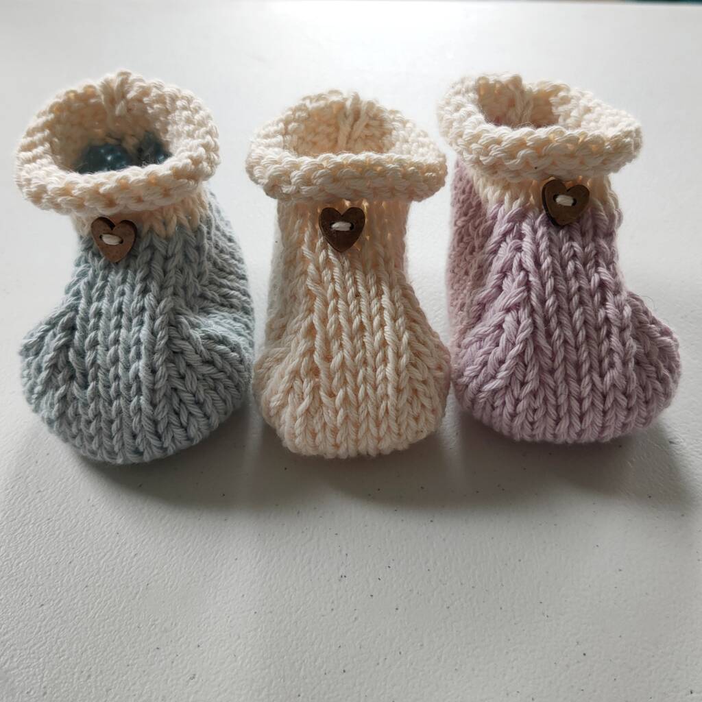 organic cotton baby booties by daisy dumpling | notonthehighstreet.com