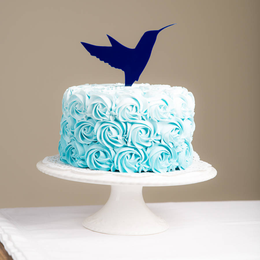 Hummingbird Wedding Cake Topper Set By Funky Laser Hummingbird Wedding Cake Topper Set