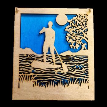 Male Paddle Boarder Wall Art, 2 of 2